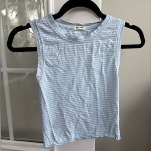 Blue & White Striped Top